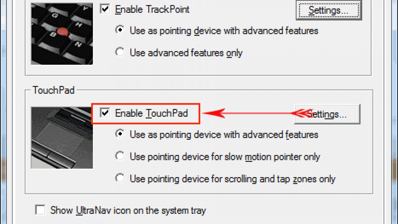 tắt Touchpad trong hệ thống