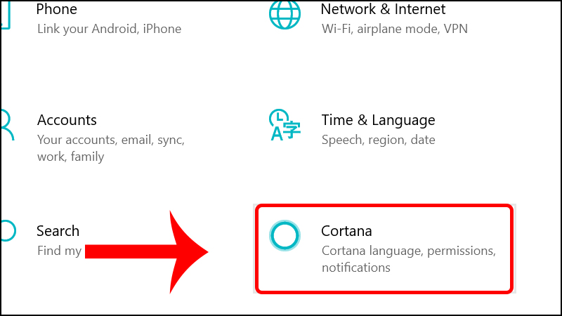 Tắt tính năng Cortana