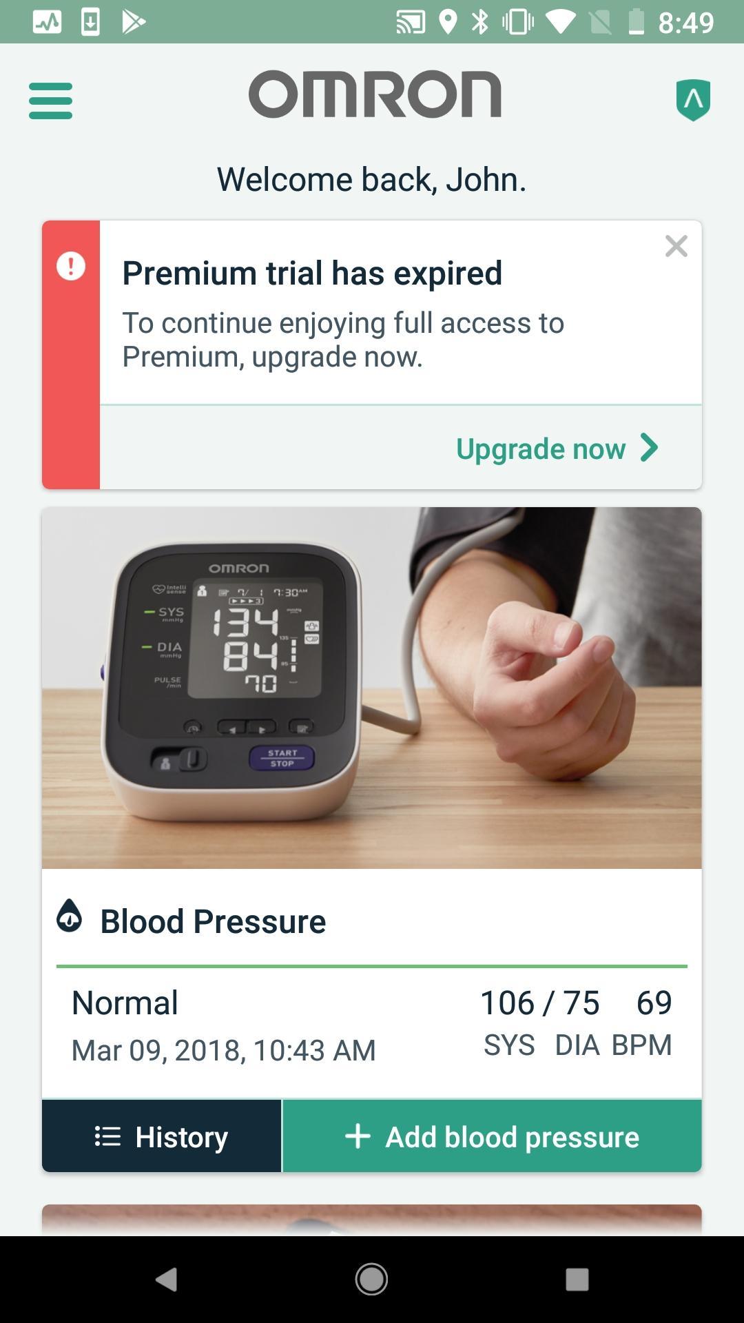 ứng dụng Omron connect